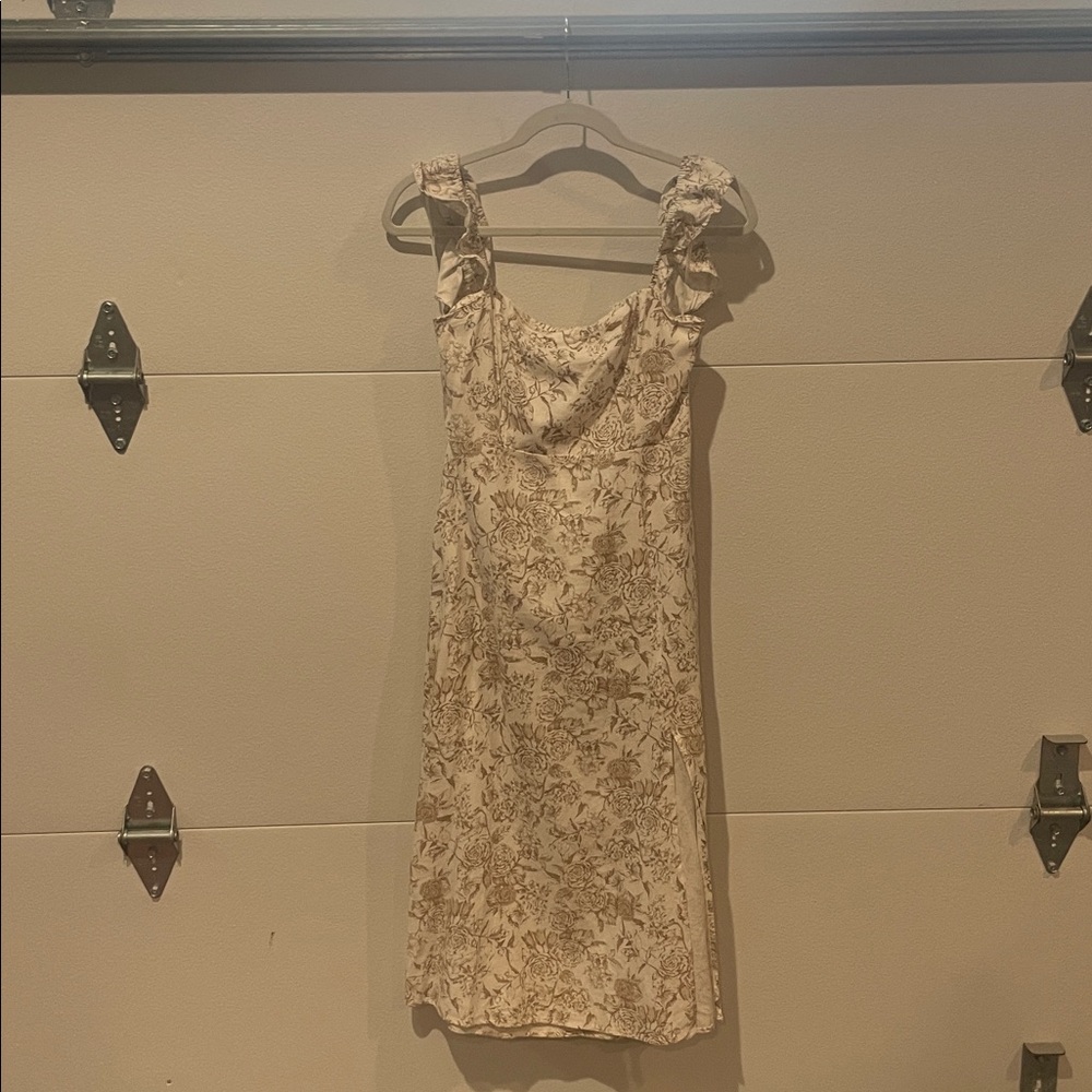 Miami Cream Floral Dress